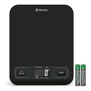 Etekcity Küchenwaage, Genauigkeit bis zu 1g, Küchenwaage Digital mit LCD-Display, Verbesserte Tasten, Tara-Funktion, Kitchen Scale zum Wiegen von Flüssigkeiten und Schmuck