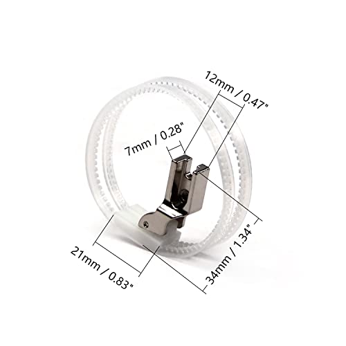 Image of Othmro 3Pcs #T35 Double Ring Presser Foot - Plastic and Steel for Industrial Sewing Machine - High Shank Hinged Feet in White