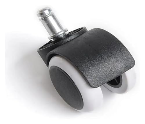 Rueda giratoria de oficina de 10mm pack 5 piezas de PU negro mate para silla de escritorio 6