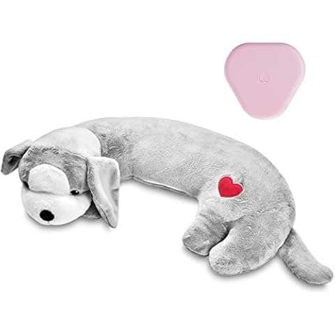 Moropaky Hearbeat Toy for Dog Anxiety Relief Behavioral Training Aid Toy, Grey Cover