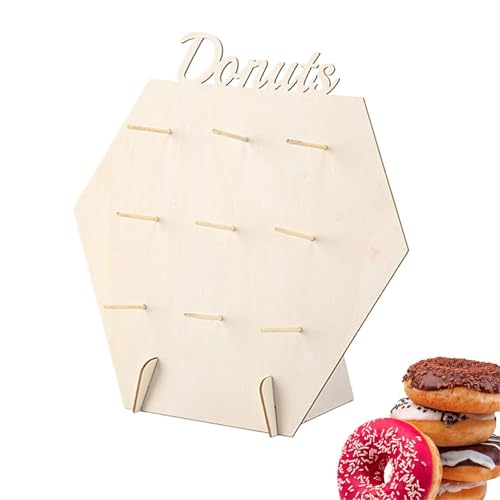 Donut Stand - DonutWalls - Soporte para rosquillas - 9 agujeros - Soporte para donut | Para bodas, cumpleaños, fiestas, decoración de pastelería o visualización de almacenamiento