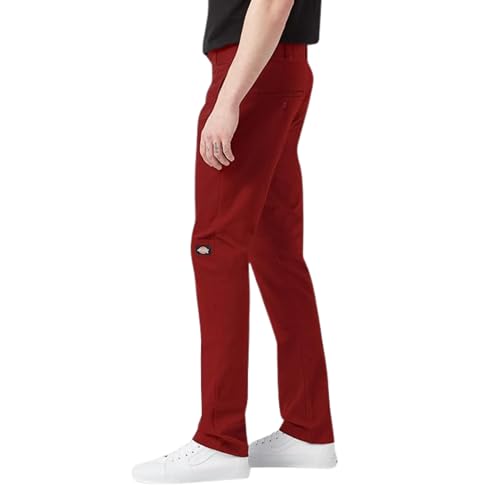 Dickies Men's Skinny Straight Double Knee Work Pants - Durable, Slim Fit, Industrial Uniform & Workwear,English Red, 29W x 30L - image 2