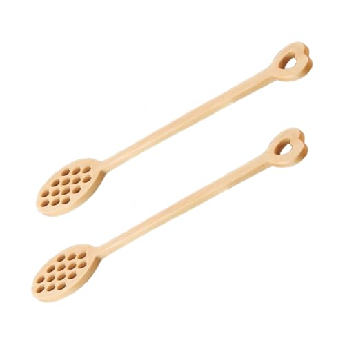 OFFSCH 2 Pcs Hollow-out Mixing Stick Coffee Mixing Stick Coffee Stir Sticks Honey Mixing Stick Spoon Coffee Stirrers Creative Coffee Stirring Stick Honey Stirrer Coffee Drink Wooden