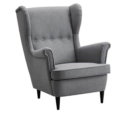 Image of Chair Armchair Single Sofa Chair for Small Apartments, Living Room or Bedroom Chair (Light Gray)