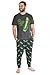 Rick and Morty Schlafanzug Herren, Baumwolle Nachtwäsche Herren, Zweiteiliger Pyjama Anzug Männer und Jungen, T Shirt mit Lange Schlafhosen, Geschenke für Männer (Grau/Gün Pickle, L)