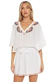 Trina Turk Women's Standard Del Rey Smocked Tunic Dress, White, Small