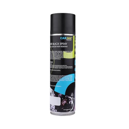CARJAX AUTOCARE Premium Matte Black Spray for Cars & Bikes (500ml) | High Heat Ceramic Coating Spray Paint | Prevents Leaks & Rust