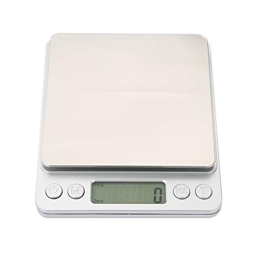 Jwthee Digitale Küchenwaage Edelstahl 1kg