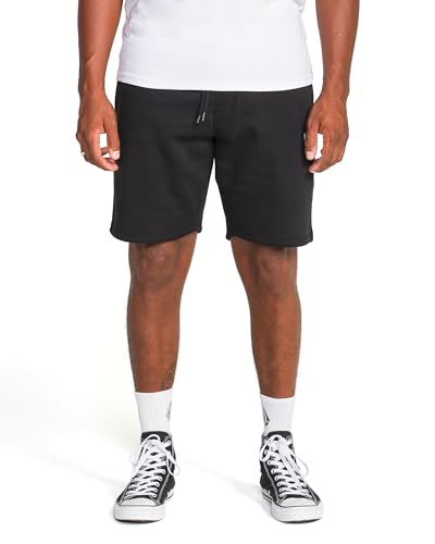 Volcom Men's Elastic Waist SweatShorts with Drawstring – Fleece Lounge Shorts, Soft Cotton Blend, Relaxed Fit