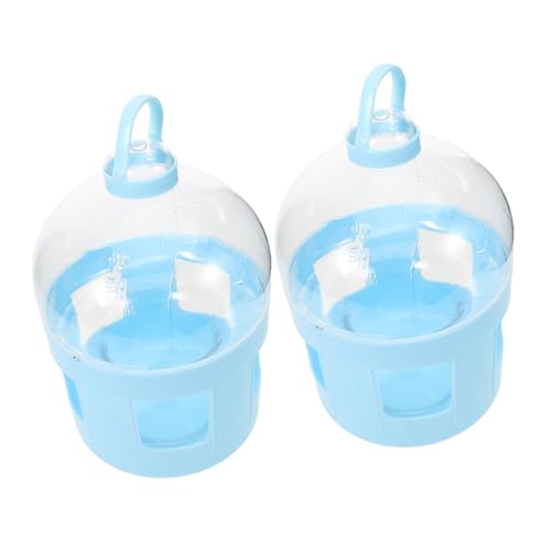 VICASKY 2pcs Pigeon Equipment Bird Accessories for Cages Small Water Bottle for Birds Pigeon Water Dispenser Bird Water Feeding Container Pigeon Feeder Plastic Bird Sky-Blue