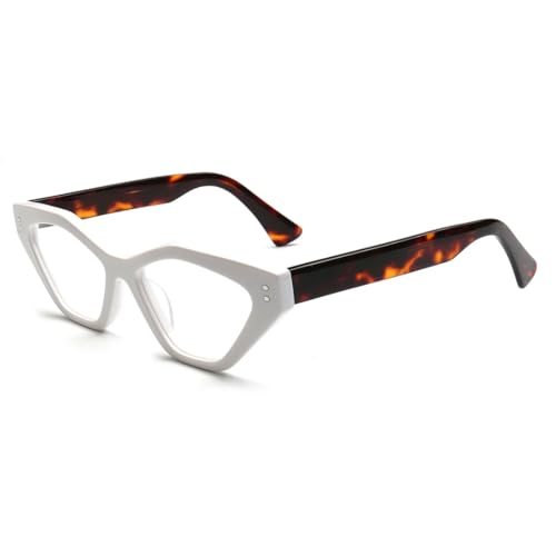 Gafas de mujer con monturas de acetato blanco c3 para la oficina