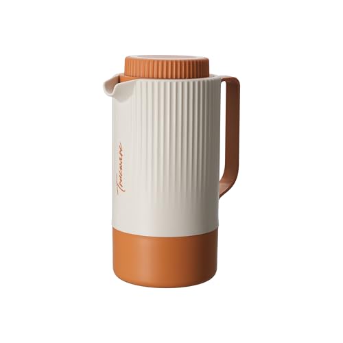Image of Trueware Amaze ISI Certified Inner Steel Thermoware 1000 ML Hot & Cold Flask Jug, BPA Free, Leak Proof, Ideal for Tea, Coffee, Water, Hot and Cold Beverages