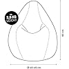 Lumaland Zitzak Luxury 60x45cm | Microvelours beanbag met extra zachte en robuuste stof | voor volwassenen en kinderen | ideaal geschikt voor kinderkamer | fauteuil & stoel Bean Bag [groen