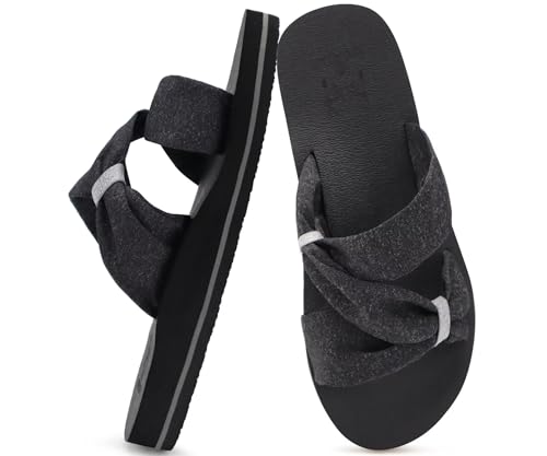Image of KuaiLu Womens Dressy Bow Sandals Arch Support Yoga Foam Cushion Comfortable Walking Slides Open Toe Summer Beach Indoor Outdoor Slippers