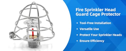 10 Pack 1/2" Fire Sprinkler Head Guard Cage Protector Cover Fire Extinguishing System Sprinkler Protective Bracket by TooCust - Used condition - Image 9