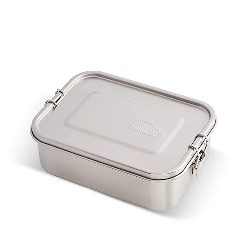 mintie - Stainless Steel Lunch Box, Food Storage Containers, Bento Box, Meal Prep Container, Adults and Kids Lunch Box with Movable and Removable Divider, Salad and Sandwich Container, 1200 ml
