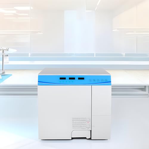 23L Class N Table Top Thermal Semi Automatic Steam Sterilizer,Two Sterilization Programs, Temperature Range 121-134 Over-Heat Protection Safety Lock (No Drying Function)