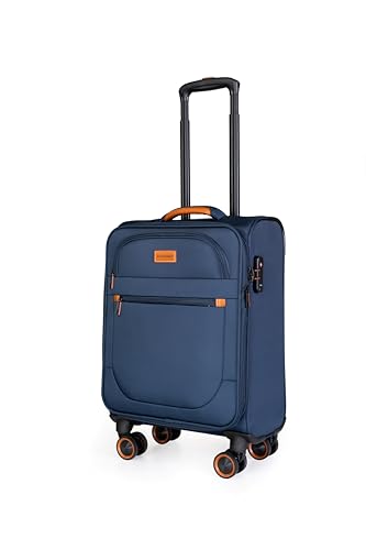 METZELDER Maleta flexible retro extensible gran volumen cerradura TSA 1 año de garantía, Azul (Navy), S -CABINE - 48L - 55x38x20cm - 2,9kg), maleta de cabina flexible de lona, de gran tamaño METZELDER Maleta flexible retro extensible gran volumen cerradura TSA 1 año de garantía, Azul (Navy), S -CABINE - 48L - 55x38x20cm - 2,9kg), maleta de cabina flexible de lona, de gran tamaño