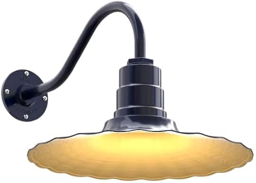 Miniatura 17 de Steel Lighting Co. Highland Park - Luz de granero | Montada en la pared al aire libre | Onda radial de 16 pulgadas | Cuello de cisne de 23 pulgadas