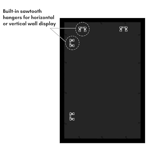 Americanflat 17x26 Poster Frame with Polished Plexiglass - Black Picture Frame - Wide Photo Frames Made of Engineered Wood for Vertical or Horizontal Wall Display - Epic Collection - Black
