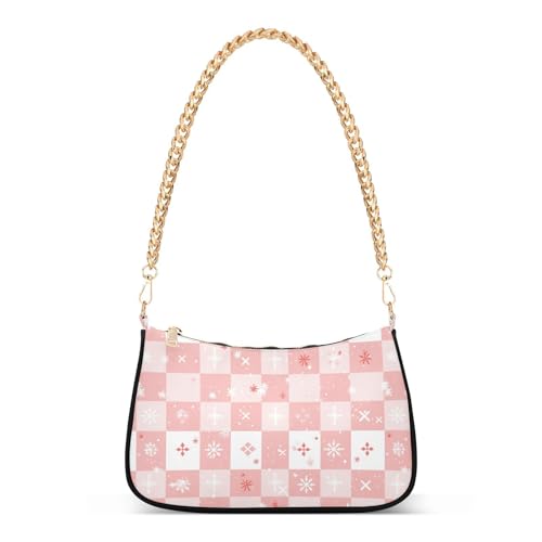 Sac à bandoulière à carreaux rouges et blancs grand sac à main tendance femme