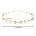 WLLHYF 2 Pieces Star Headbands for Women Girls Star Rhinestone Hair Hoop Head Band Pearl Headwear Headdress Wedding Headpiece for Bride Gold Silver Metal Hair Bands Accessories