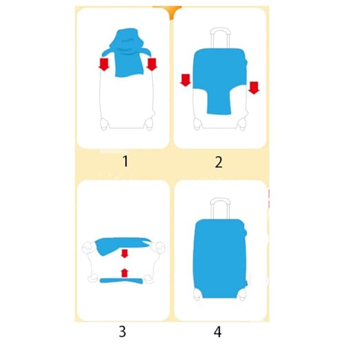 Lonas Impermeables Exterior, Funda para Maleta con Ruedas Funda para Maleta De Viaje A Prueba De Polvo Espesar Tela Muy Elástica Varios Tamaños Cubierta Protectora De La Maleta,(L) - imagen 5
