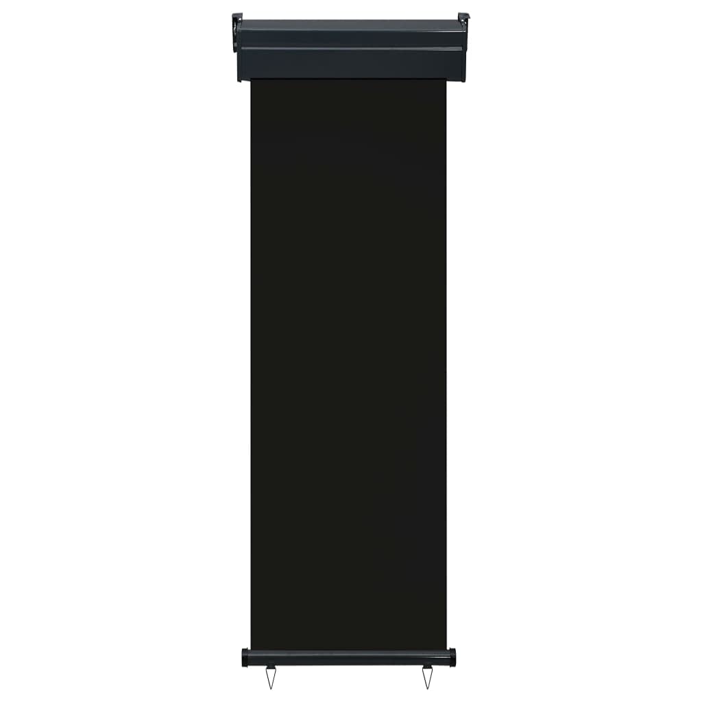 Markiza boczna, pionowa, ochrona przed słońcem, ochrona przed wzrokiem, ochrona przed wiatrem, roleta zewnętrzna, roleta balkonowa, zacienienie, 60 x 250 cm, czarna