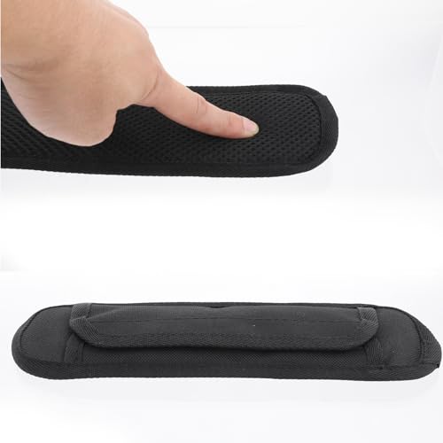 Image of 2 Pack Backpack Strap Pads Removable Shoulder Strap Pad Extra Thick Black Shoulder Strap Cushion Universal Replacement Shoulder Pad for Shoulder Bags Guitar Strap Duffle Bag Strap