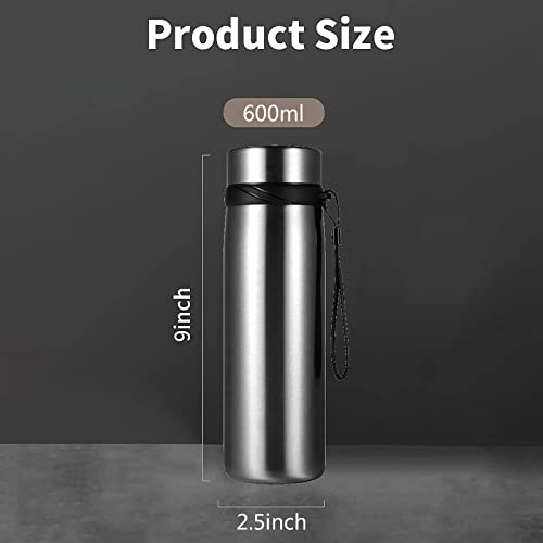 Coffee Thermos, 21 Oz Smart Coffee Bottle, Led Temperature Display Tea Infuser Bottle, Sports Water Bottle, Double Wall Vacuum Insulated Water Bottle, Stay Hot Or Cold For 24 Hours #TOP5