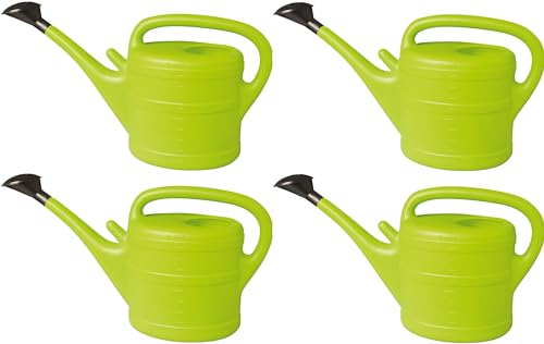 4X Gießkanne 10L MINTGRÜN + 1x BILDMAGNET! Blumenkanne Kunststoff für groß & klein Garten & Zimmerpflanzen Gießkannen Gieskanne Gieskannen Giesskanne 10 L Liter Watering Can Gieskannen10Liter lr