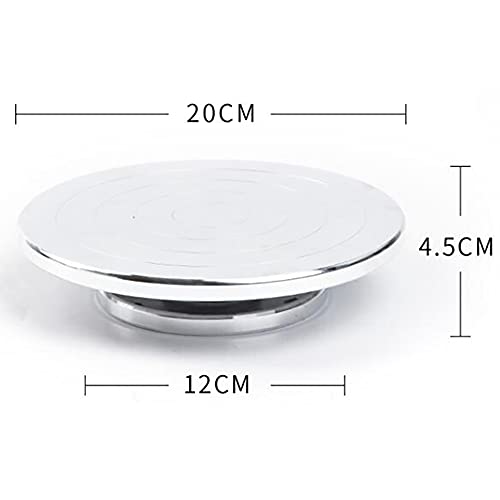 Wngdua Pottery Turntable 8"/20Cm Double-Sided Pottery Wheel Rotating Turntable Diy Clay Tools Sculpting Rotary Plate Aluminium Alloy Cake Turntable Stand Ceramic Sculpting Pottery Cake Turntable #TOP1