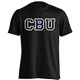 California Baptist University CBU Lancers Classic Logo Short Sleeve T-Shirt Black Large