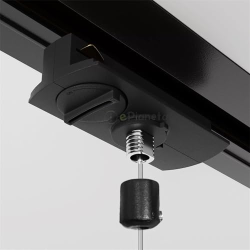 CONNETTORE ADATTATORE porta lampadario a sospensione per binario monofase nero