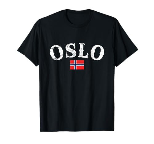 Oslo Vintage Norway Norwegian Flag T-Shirt