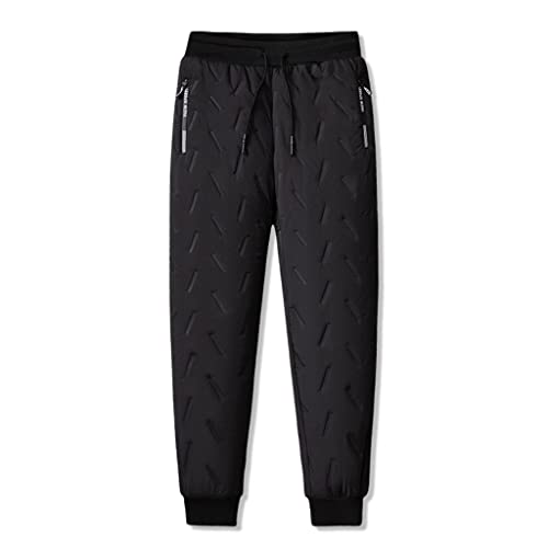 Lsdjgdde Men's Winter Fleece Thick Lambswool Warm Sweatpants Casual Water Proof Big-Size Wool Trousers Male Joggers (Color : A, Size : Xxxxxx-Large) #TOP7