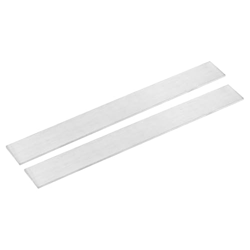 uxcell 2Pcs 304 Stainless Steel Flat Bar, 1/8