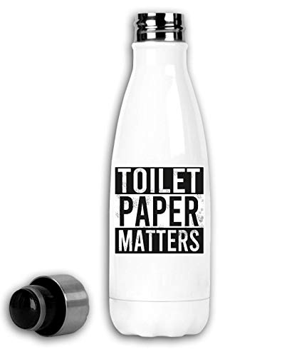 Image of Atprints Toilet Paper Matters Funny Album Art Parody Thermal Travel Flask 350ml