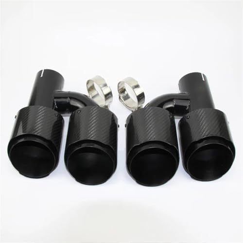 Tuyau d'échappement double sortie 63mm en inox 304 pour look sportif