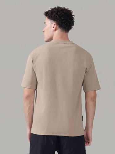 Image of TECHNOSPORT Men's Typography Printed T-Shirt ELASTOPLUS Quick Dry Slim Fit Round Neck Sports Tee for Gym Running Casual Wear UPF50+ Anti Odour