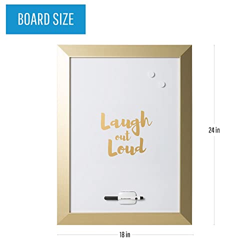 Mastervision Quote Magnetic Dry Erase Board, Lol, Gold Frame, 18 X 24 Inches (Mm04444612) #TOP1