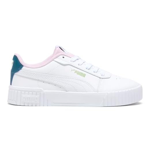 PUMA Tênis feminino Carina 2.0 perfurado plataforma casual - branco, Branco, 40