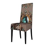 Objectif principal : la belle housse de chaise de salle à manger vintage WZYWHJ peut protéger votre chaise de salle à manger des taches, de la saleté et des dommages causés par les animaux de compagnie, ce qui rend votre chaise et même l'ensemble du restaurant comme neuf, et offre également une bonne protection à votre chaise.