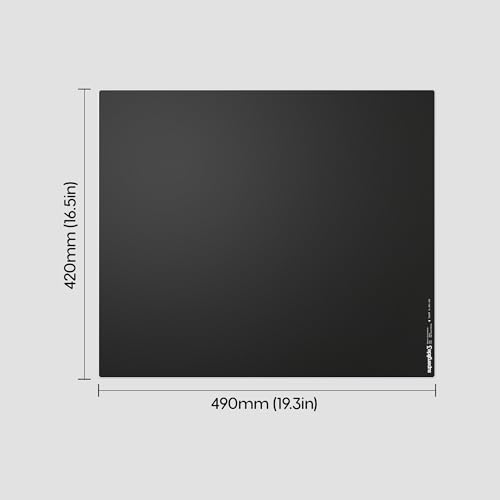 Image of Pulsar Gaming Gears Superglide Pad v3 Type-S - Alumino-Silicate Glass Gaming Mouse Pad, Soft R-Edge, Anti-Slip Silicone Base 490mmx420mm (XL, Black)