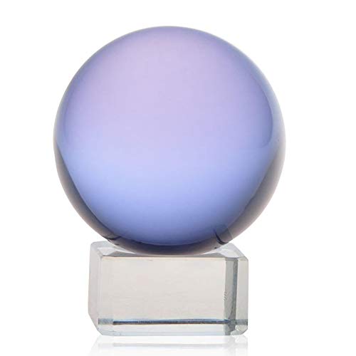 40mm Rodada Lilás Magia Cura Bola Esfera de Quartzo Transpate De Vidro De Cristal Artificial Pedra com Base para Casa Boa Sorte decoração