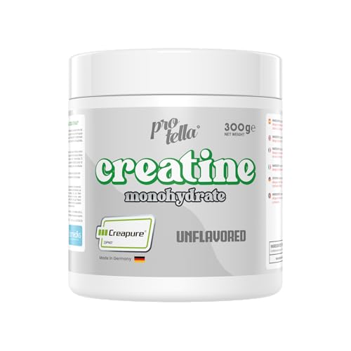 Protella® Creatina Creapure Neutra 300g – Monohidrato de Creatina Premium, sin sabor, Alta Pureza para Fuerza, Rendimiento y Recuperación