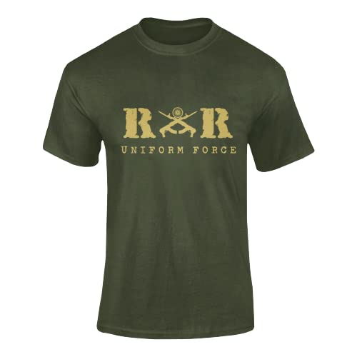 mil-spec Olive Green Rashtriya Rifles T-Shirt - RR Uniform Force