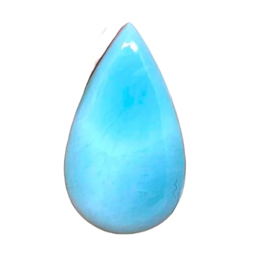 Larimar gemme cabochon poire 26x15x5mm pour fabrication de bague et pendentif DIY