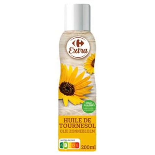 Huile de tournesol en spray pour un dosage precis sans gaspillage - Lot de 4 CARREFOUR
