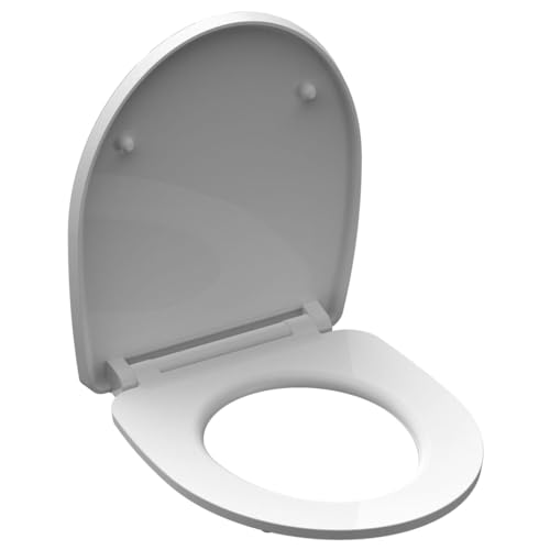 SCHÜTTE WC-Sitz ELEPHANT mit Absenkautomatik und Schnellverschluss aus Duroplast, Toilettendeckel mit 175kg Belastbarkeit, Toilettensitz mit Brille, Klodeckel für WC, Klobrille mit Motiv